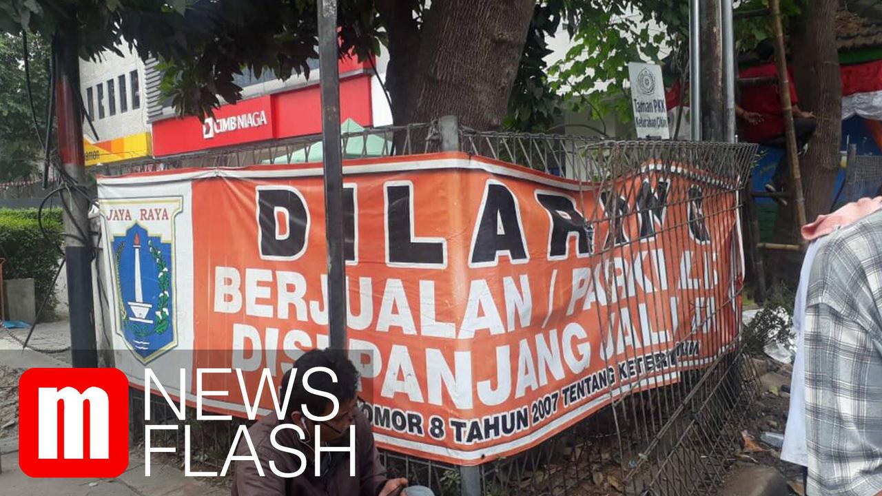 VIDEO: Ada Pelebaran Trotoar, PKL di Cikini Pasrah Terpaksa Pindah