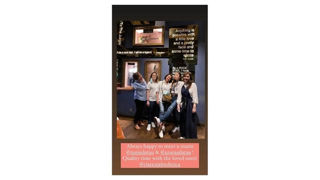 6 Momen Temu Kangen Natasha Wilona dan Nunu Datau, Lepas Rindu