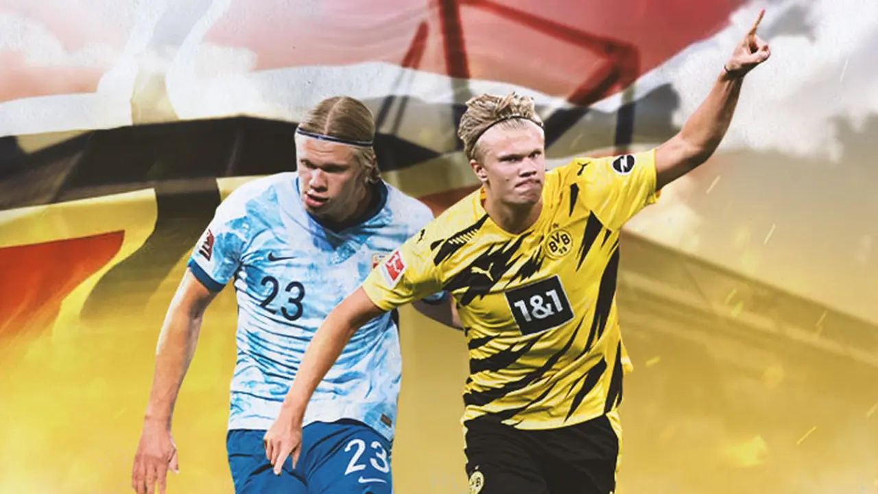 Ilustrasi - Erling Haaland Timnas dan Dortmund