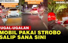 VIDEO: Sosok Pengemudi Arogan Pakai Strobo dan Sirine Berujung Diamankan Polisi