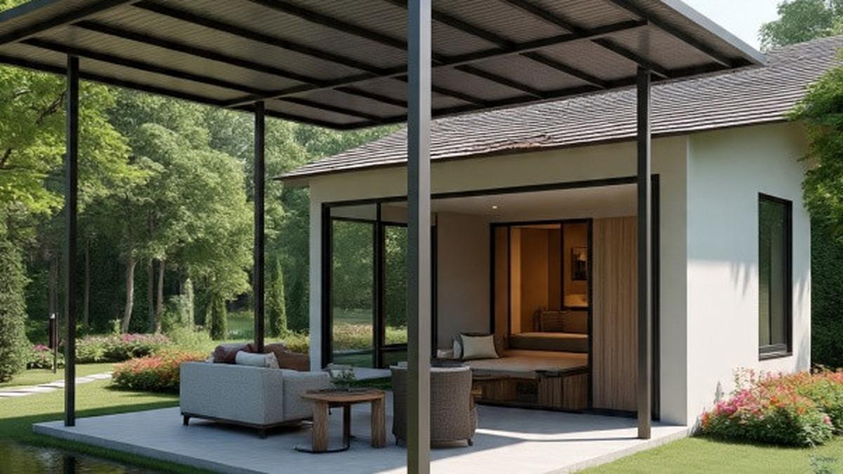 8 Desain Rumah 7x10 Minimalis 1 Lantai dengan Ruang Tamu Terbuka, Gaya Modern yang Estetik