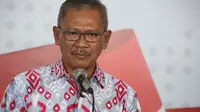 Juru Bicara Penanganan Covid-19 Achmad Yurianto memberikan orang-orang yang terinfeksi Virus Corona penyebab COVID-19 saat konferensi pers di Graha BNPB, Jakarta pada Minggu (22/3/2020). (Dok Badan Nasional Penanggulangan Bencana/BNPB)