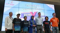 Managing Director PT. Banten West Java (Pengelola Kawasan Ekonomi Khusus Pariwisata Tanjung Lesung) & Chief of OC, Rully Lasahido (kiri) saat konfrensi pers Rhino X Triathlon (istimewa)
