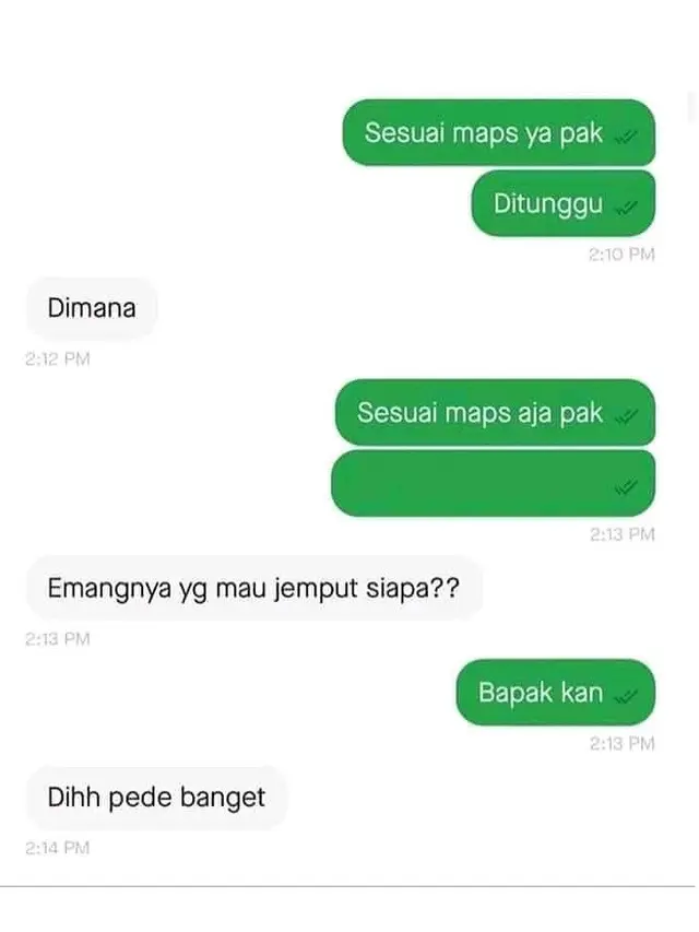6 Chat Tanya Lokasi Ojek Online dan Penumpang Ini Bikin Senyum Sendiri