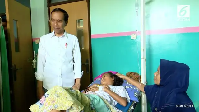 VIDEO: Jokowi Tinjau Korban Tsunami Banten