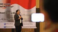 Kepala Perpustakaan Nasional Muhammad Syarif Bando pada kegiatan Peningkatan Indeks Literasi Masyarakat (PILM) di Universitas Hasanuddin, Jumat siang, (23/12/2022). (Liputan6.com/ Ist)