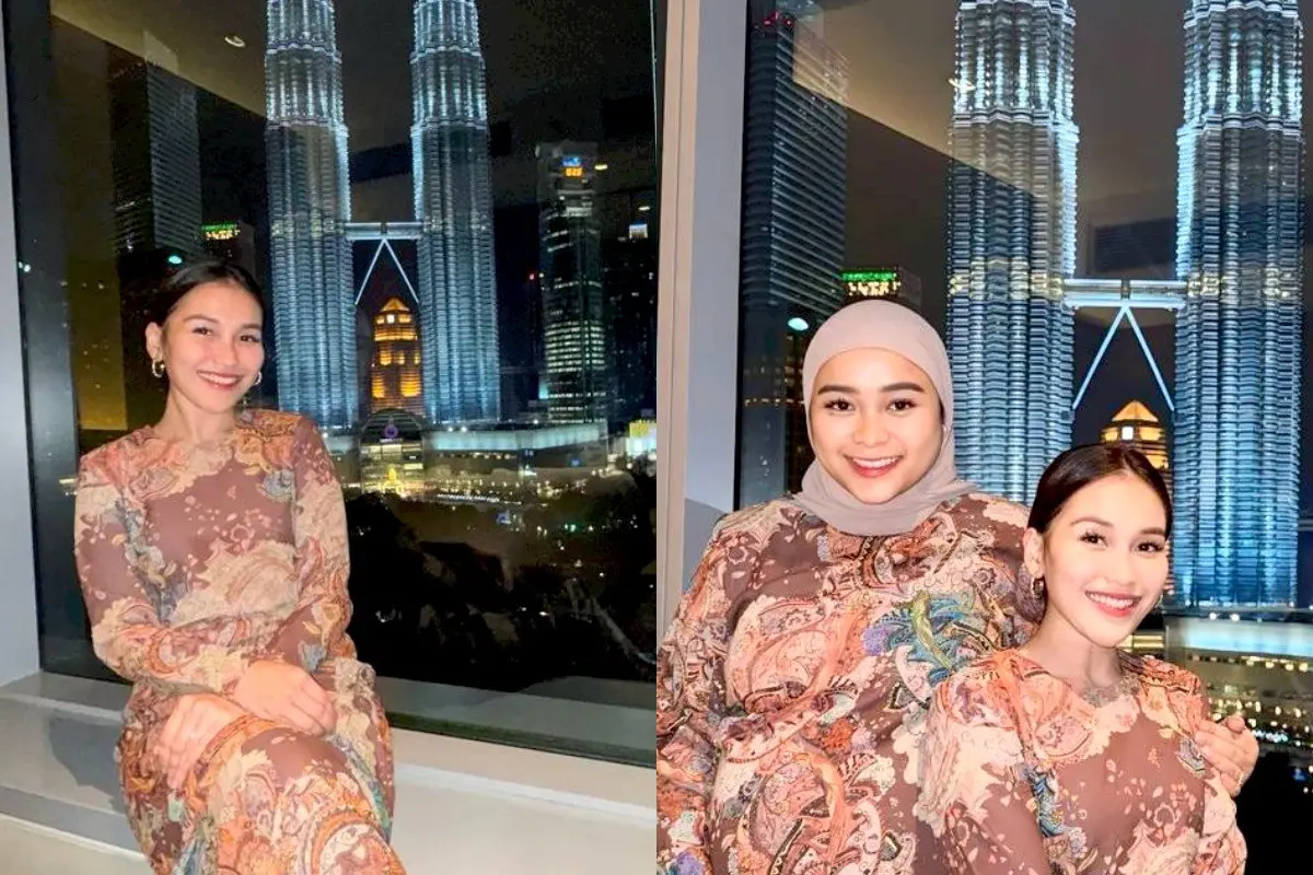 Libur Lebaran di Malaysia, Intip 6 Potret Anggun Ayu Ting Ting Menjelma jadi Wanita Melayu Dibalut Baju Kurung