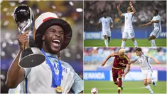 Berikut ini Dominic Solanke dan 4 bintang masa depan Inggris yang berhasl meraih gelar juara Piala Dunia U-20 beberapa waktu lalu. (AFP)
