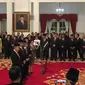 5 Anggota Dewan Pengawas KPK jelang pelantikan di Istana Negara, Jumat (20/12/2019).(Liputan6.com/ Lizsa Egeham)