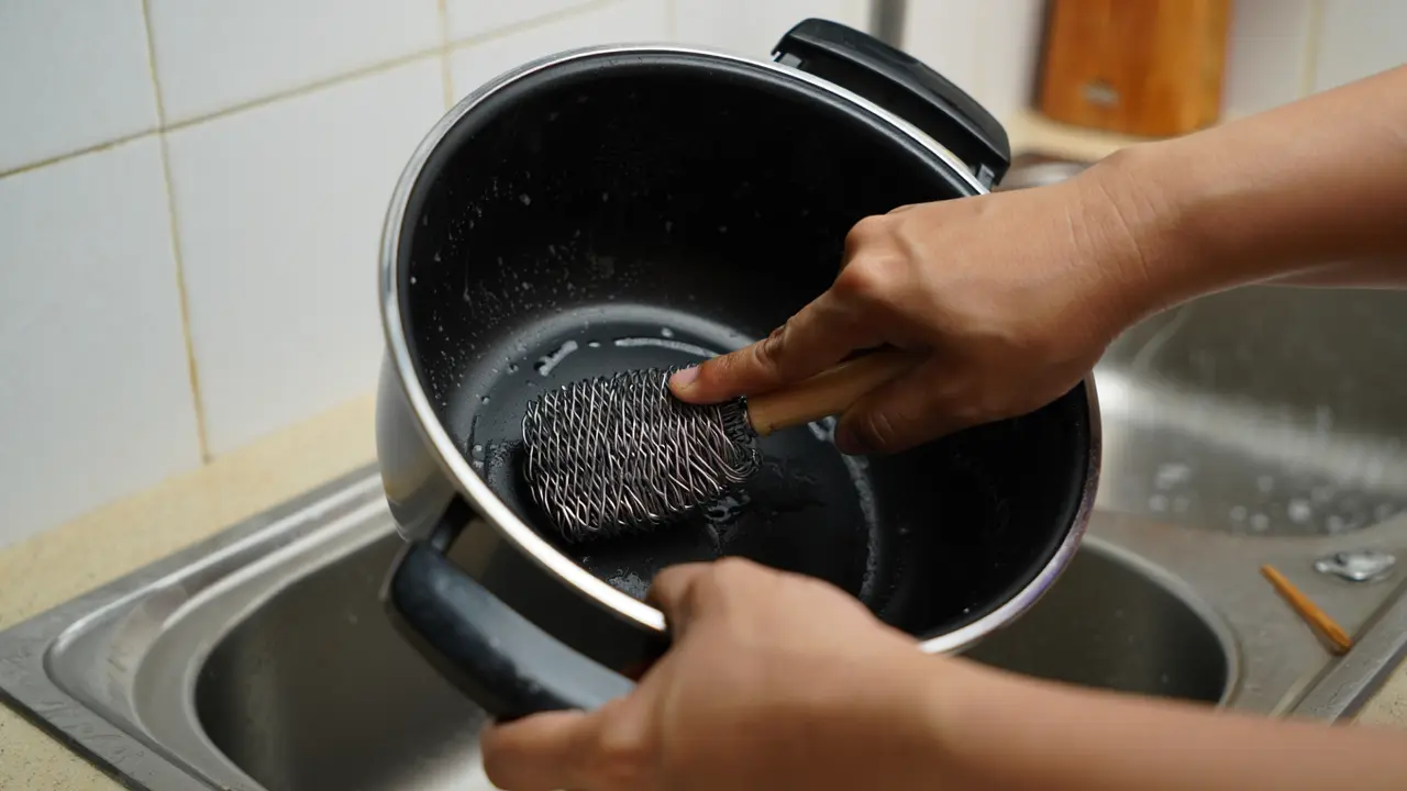 Kesalahan Umum Saat Membersihkan Rice Cooker (Foto: Reve Art AI)