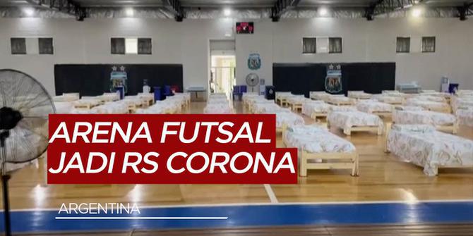 VIDEO: Demi Tangani COVID-19, Lapangan Futsal di Argentina Disulap Menjadi Rumah Sakit