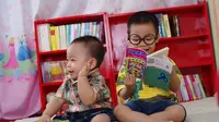 Menanamkan kegemaran membaca pada usia dini sebaiknya dilakukan oleh para orang tua di rumah dengan membuat ruang membaca yang unik.(pinterest)
