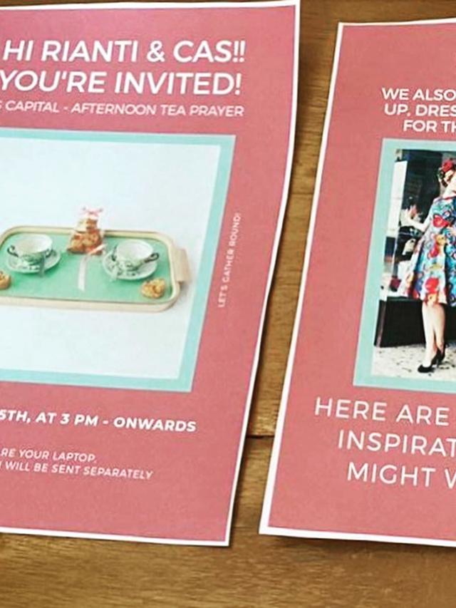 6 Momen Virtual Baby Shower Rianti Cartwright dengan Tema Tea Party