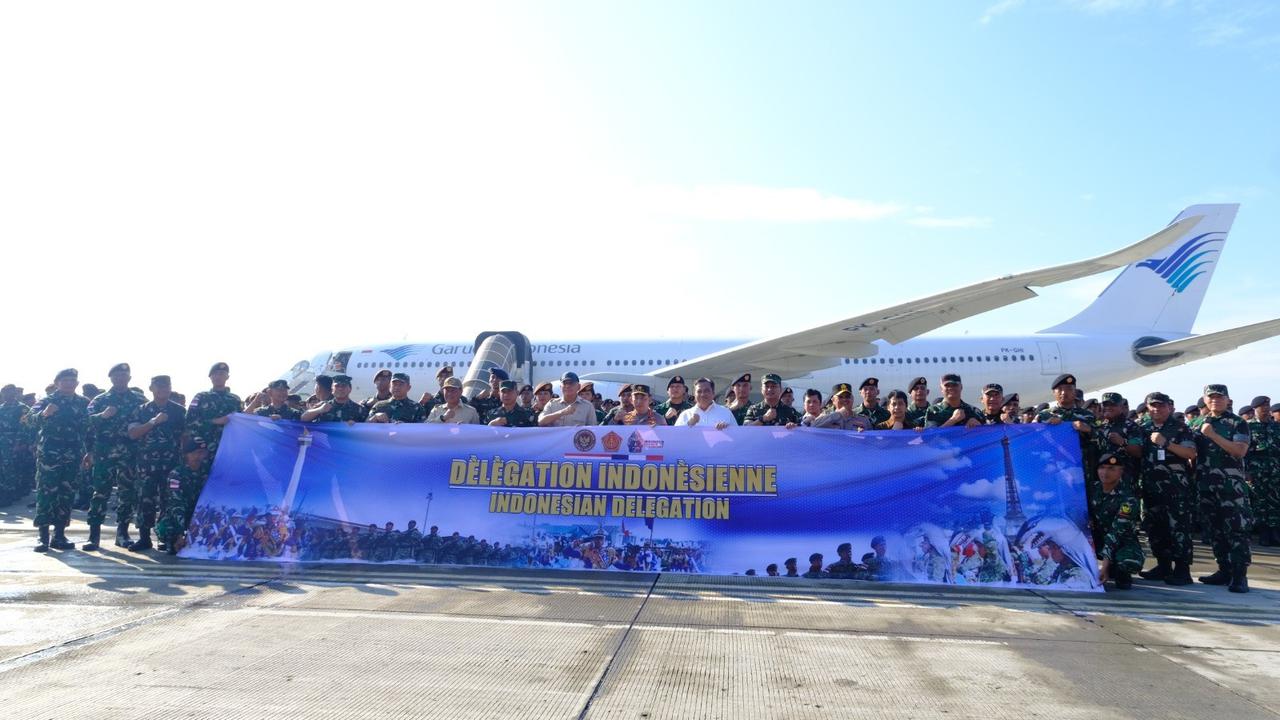 Pelepasan pasukan TNI Kontingen Patriot II ke Perancis