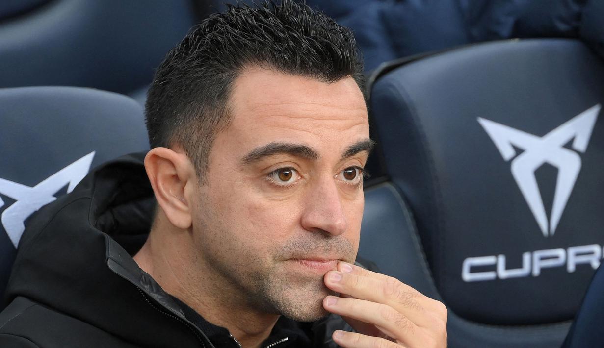 Namun sayangnya kelengahan pemain Barca harus dibayar mahal lewat gol tunggal Juanmi Jimenez pada menit ke-79. Ini pun menjadi kekalahan pertama Barca sejak ditangani oleh Xavi. (AFP/Lluis Gene)