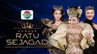 Konser Ratu Sejagad menampilkan persembahan terbaik Rita Sugiarto, Soimah, dan Ruth Sahanaya. (Dok. Vidio)