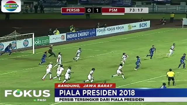 10 Pemain, PSM Mampu Kalahkan Persib 1-0