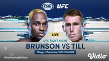 Link Live Streaming UFC Fight Night Antara Derek Brunson vs Darren Till di Vidio, Minggu 5 September 2021. (Sumber : dok. vidio.com)