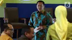 Ketua MPR Bambang Soesatyo (Bamsoet) menjadi pembicara kunci dalam acara diskusi publik yang diselenggarakan Posbakum Golkar di Jakarta, Selasa (12/11/2019). Diskusi tersebut membahas mengangkat tema 'Golkar Mencari Nakhoda Baru'. (Liputan6.co/Johan Tallo)