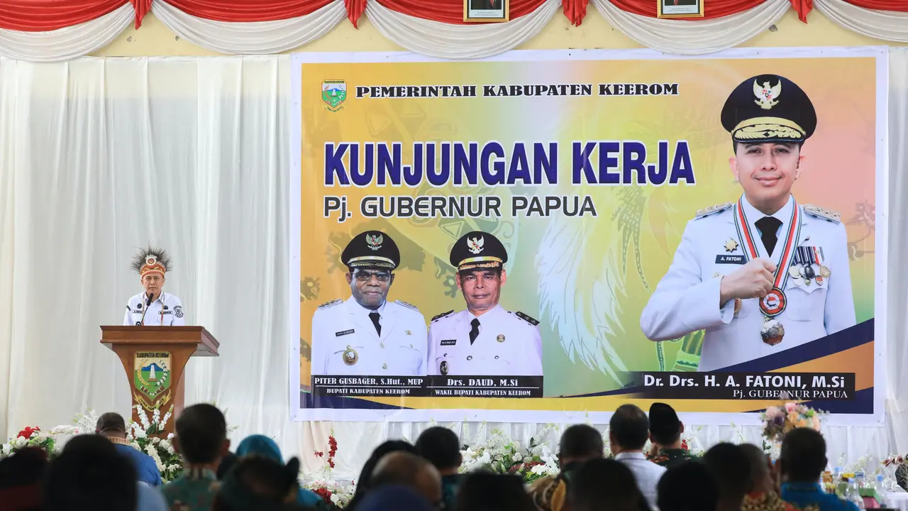 Penjabat (Pj) Gubernur Papua Agus Fatoni melakukan kunjungan kerja ke Kabupaten Keerom dan Kabupaten Jayapura (Istimewa)