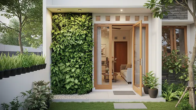 Model Rumah Kecil dengan Halaman Menyatu ke Ruang Tamu