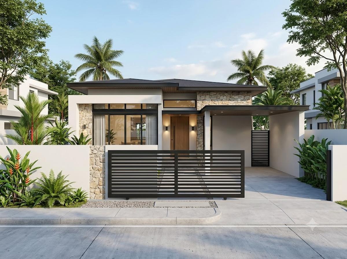 Tips Memilih Desain Gerbang Rumah Sederhana Satu Mobil yang Estetik