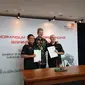 Telkom dan Telstra menandatangani nota kesepahaman pertukaran talent (karyawan) di Jakarta, Jumat (25/8/2017). (Liputan6.com/Corry Anestia)