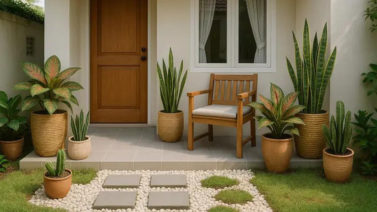 7 Inspirasi Teras Rumah Kecil dengan Taman Mini yang Cantik, Bikin Hunian Makin Sejuk dan Estetik