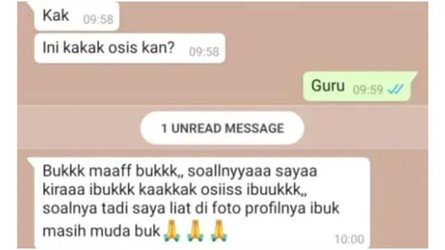 6 Salah Chat Murid ke Guru Ini Bikin Tepuk Jidat