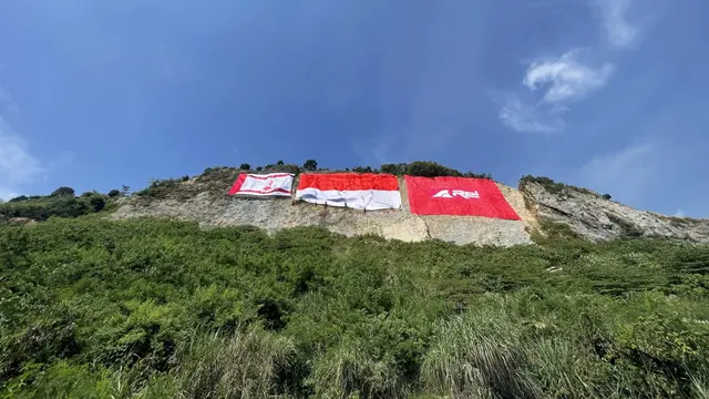 Sambut HUT ke-76 RI, Bendera Merah Putih Raksasa Dibentangkan di Kers Ciampea