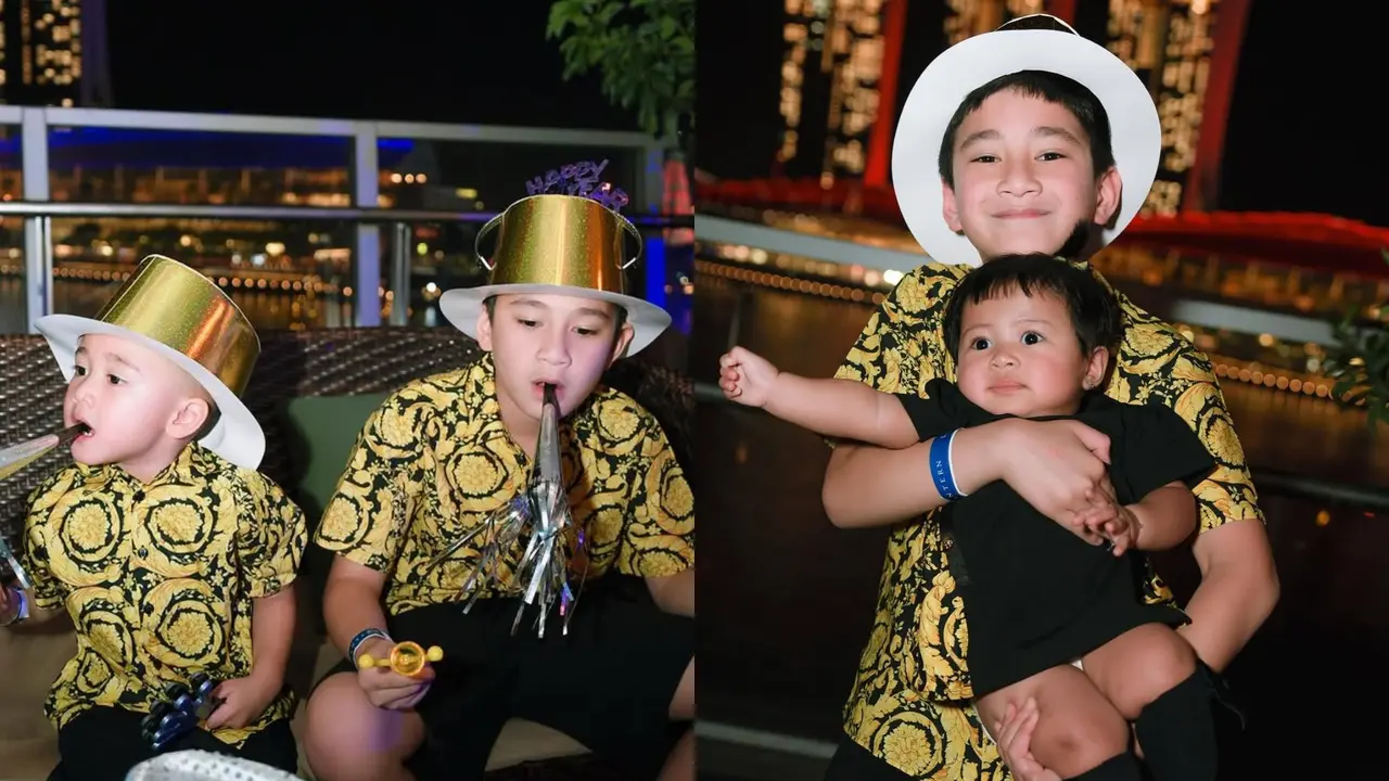 Gaya Mentereng Anak-Anak Raffi Ahmad dan Nagita Slavina Rayakan Pergantian Tahun, Kenakan Outfit dari Versace sebagai Seragam Tahun Baru