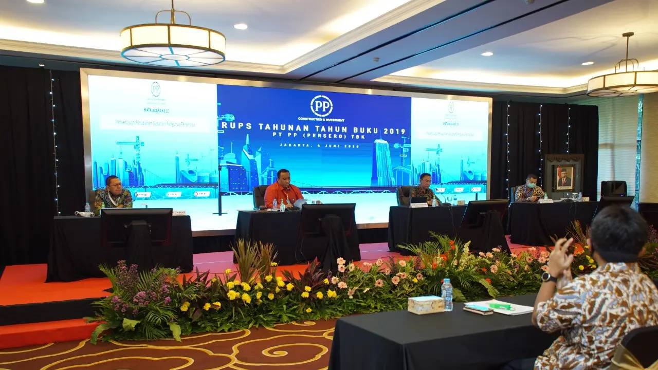Rapat Umum Pemegang Saham Tahunan (RUPST) PT PP pada Kamis (4/6)