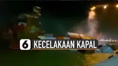 Kapal kargo MV Mentari Crystal yang memuat 137 peti kemas tenggelam di perairan tersebut.