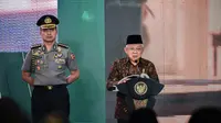 Wakil Presiden RI, KH. Ma'ruf Amin datang ke "Anugerah Adipura 2023" untuk memberikan pidato arahan terkait rencana negara untuk pembangunan berkelanjutan. (dok. KLHK)