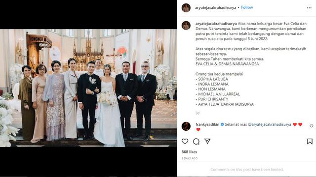 Unggahan Ayah Demas Narawangsa, Arya Tedja