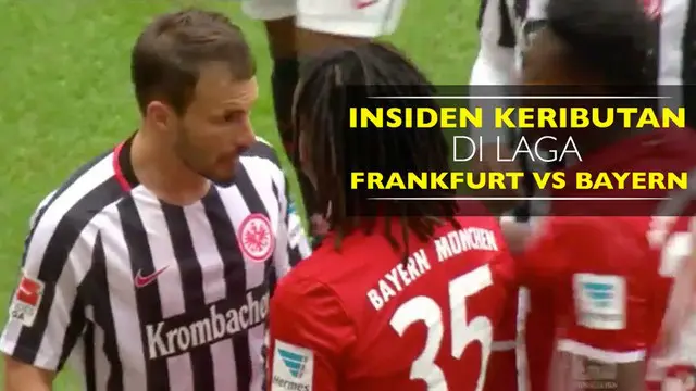 Video insiden keributan di laga Eintracht Frankfurt kontra Bayern Munchen di Bundesliga pada Sabtu (15/10/2016).