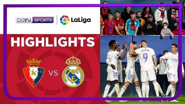 Berita video highlights laga pekan ke-33 Liga Spanyol (LaLiga) 2021/2022 antara Osasuna melawan Real Madrid yang berakhir dengan skor 1-3, Kamis (21/4/2022) dinihari WIB.