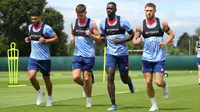 Para pemain Ipswich Town memulai latihan pramusim jelang bergulirnya Liga Inggris 2024/2025. (Bola.com/Dok. Ipswich Town)