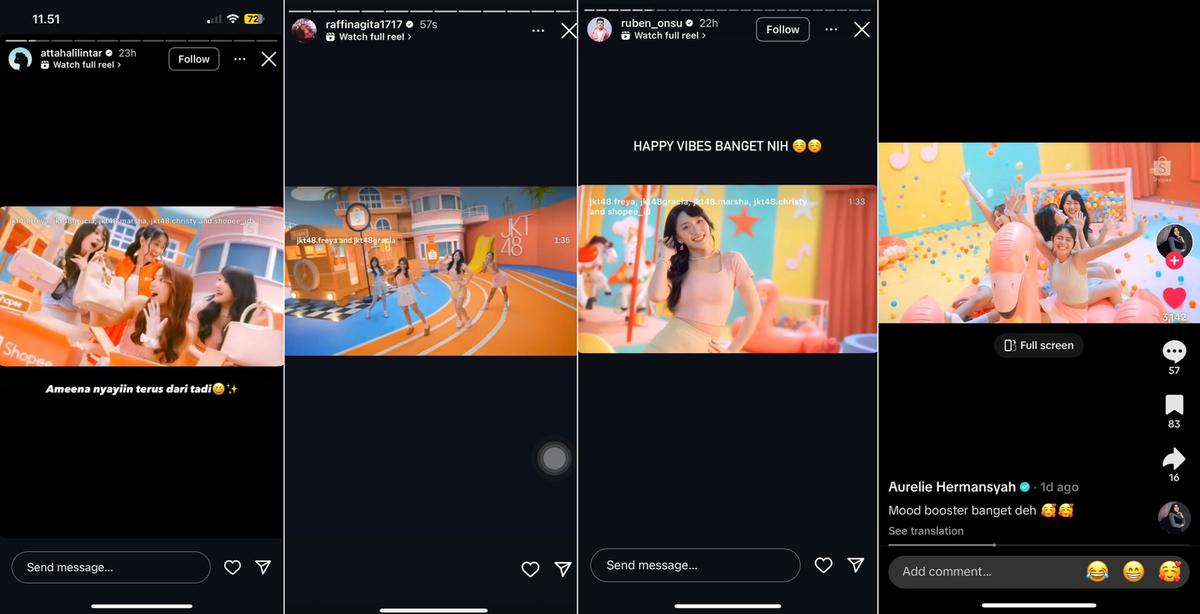 Deretan Publik Figur, Atta, Aurel, Ruben hingga Raffi Terpikat Jingle MV JKT48 x Shopee Lebih Hemat, Lebih Cepat! Lagunya Auto Joget