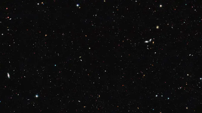 Sejumlah galaksi di alam semesta yang terlihat oleh Teleskop Hubble