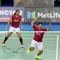 Ganda putri Indonesia Greysia Polii / Apriyani Rahayu menyingkirkan Peraih Medali Perak Kejuaraan Dunia 2017 Yuki Fukushima/Sayaka Hirota asal Jepang di babak kedua Korea Terbuka Super Series 2017, Kamis (14/9/2017). (Humas PP PBSI)