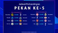Jadwal Live Streaming Liga Champions 2025/26 Pekan ke-5, Tayang di Vidio