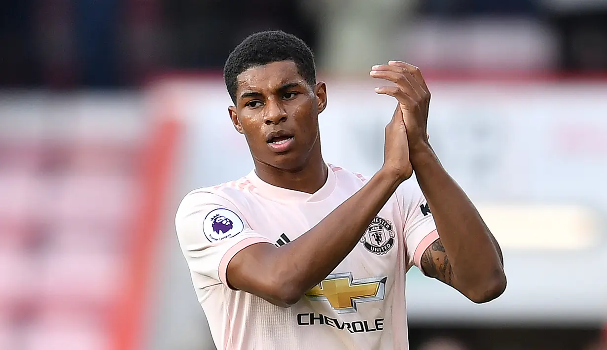 4. Marcus Rashford - Momen yang pas dan bisa menjadi mega transfer musim ini. Bayern Munchen tengah kesulitan di bundesliga, di lain sisi Rashford pun kesulitan mendapatkan menit bermain bersama Manchester United. (AFP/Ben Stansall)
