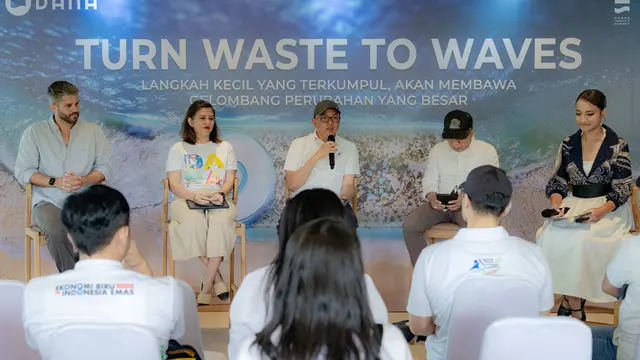 Kementerian Kelautan dan Perikanan (KKP) bersama DANA menyelenggarakan kegiatan konservasi wilayah pesisir pantai bertajuk ‘Turn the Tide: Waste to Waves (Istimewa)