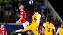 Dengan hasil tersebut, Republik Ceko mendampingi Albania dari Grup E ke putaran final Euro 2024 yang akan digelar di Jerman. (AP Photo/Petr David Josek)