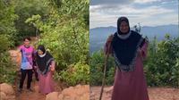Hanya Pakai Sandal dan Gamis, Nenek 74 Tahun Ini Berhasil Mendaki ke Puncak Gunung. (Sumber: worldofbuzz)