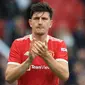 Harry Maguire. Bek tengah Inggris berusia 28 tahun ini didatangkan Manchester United dari Leicester City pada 2 Agustus 2019 dengan nilai transfer 80 juta pounds. Total 2 musim, ia telah bermain dalam 107 laga di semua kompetisi dengan mencetak 5 gol. (Foto: AFP/Lindsey Parnaby)