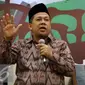 Wakil Ketua DPR Fahri Hamzah saat menjadi pembicara diskusi publik "Menyikapi Tabir Aktor Politik Penunggang Demo 4 November di Kompleks Parlemen, Senayan Jakarta, Selasa (8/11). (Liputan6.com/JOhan Tallo)