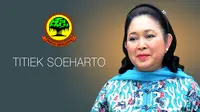 banner Titiek Soeharto (Liputan6.com/Triyasni)