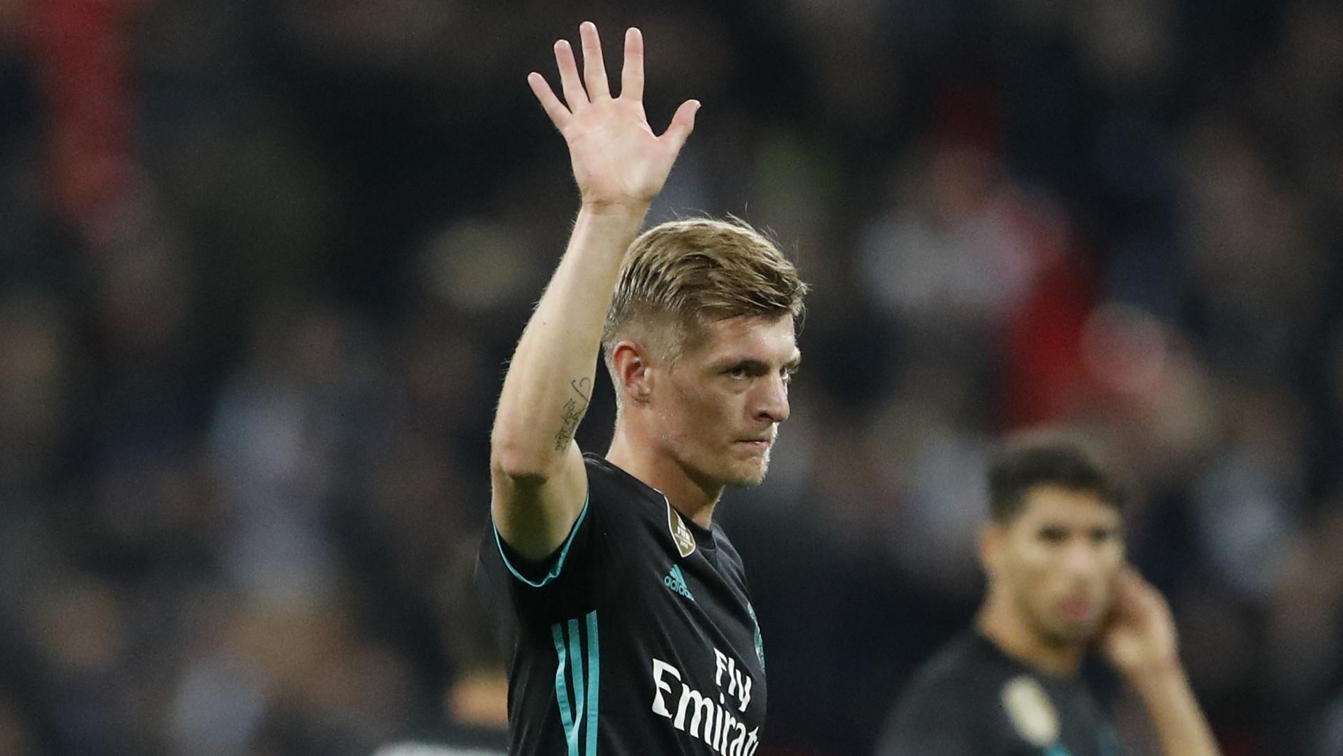 Gelandang Real Madrid, Toni Kroos. (AP/Frank Augstein)